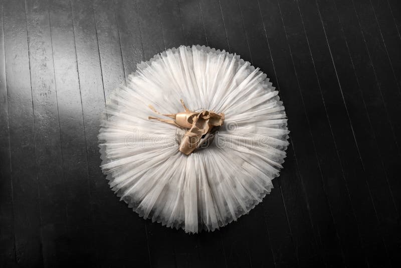 Pointe buty i baletniczy spódniczka baletnicy Fachowy balerina strój obrazy royalty free Pointe buty i baletniczy spódniczka baletnicy Fachowy balerina strój obrazy royalty free