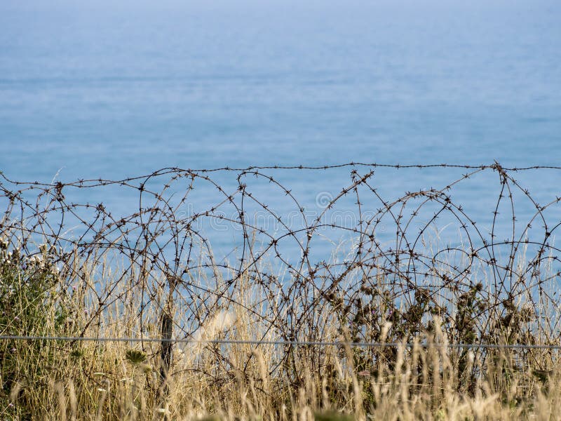 Pointe du Hoc battlefield, France stock images Pointe du Hoc battlefield, France stock images