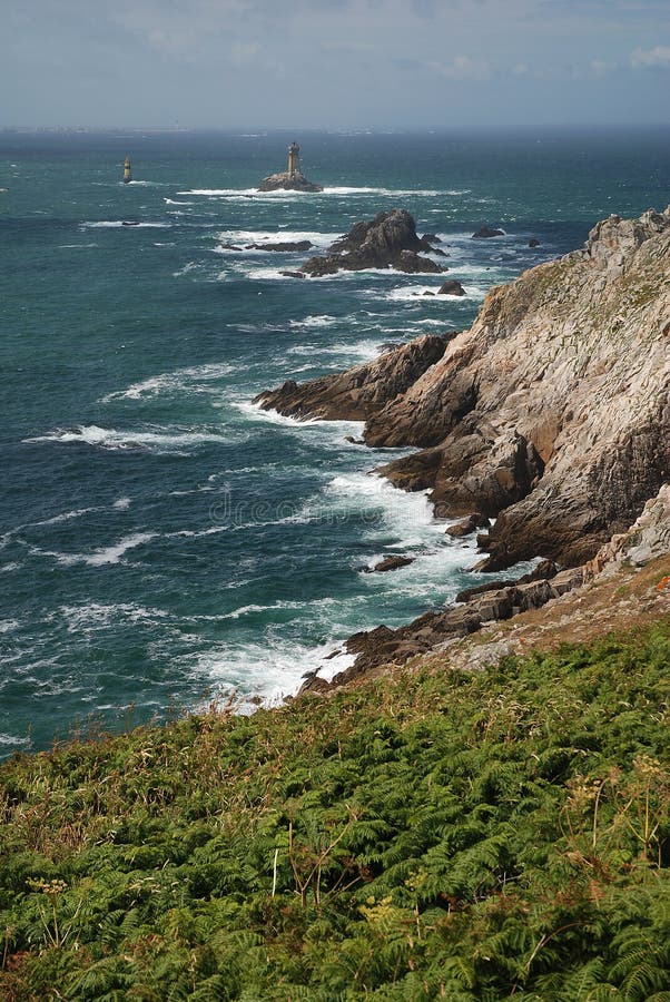 Pointe Du Raz, Brittany, France Image stock Image du atlantique, ciel