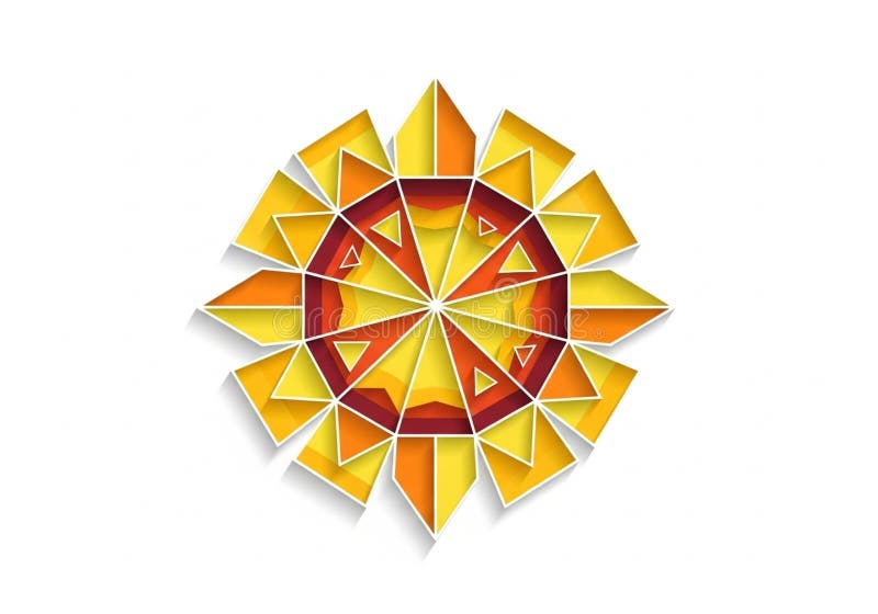 Pointed and inverted triangle motifs, enhancing the symmetrical royalty free illustration