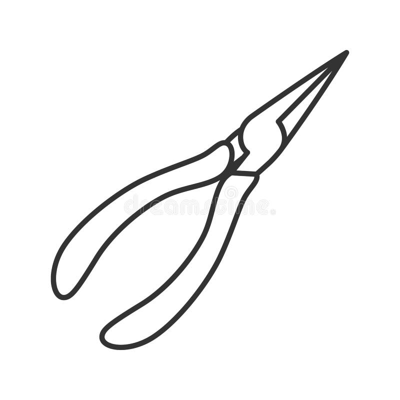 Pliers Linear Icon Concept. Pliers Line Vector Sign, Symbol