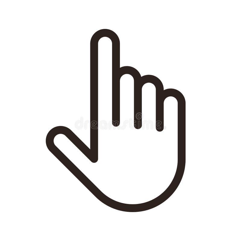 Hand cursor click png icon. Stock Illustration