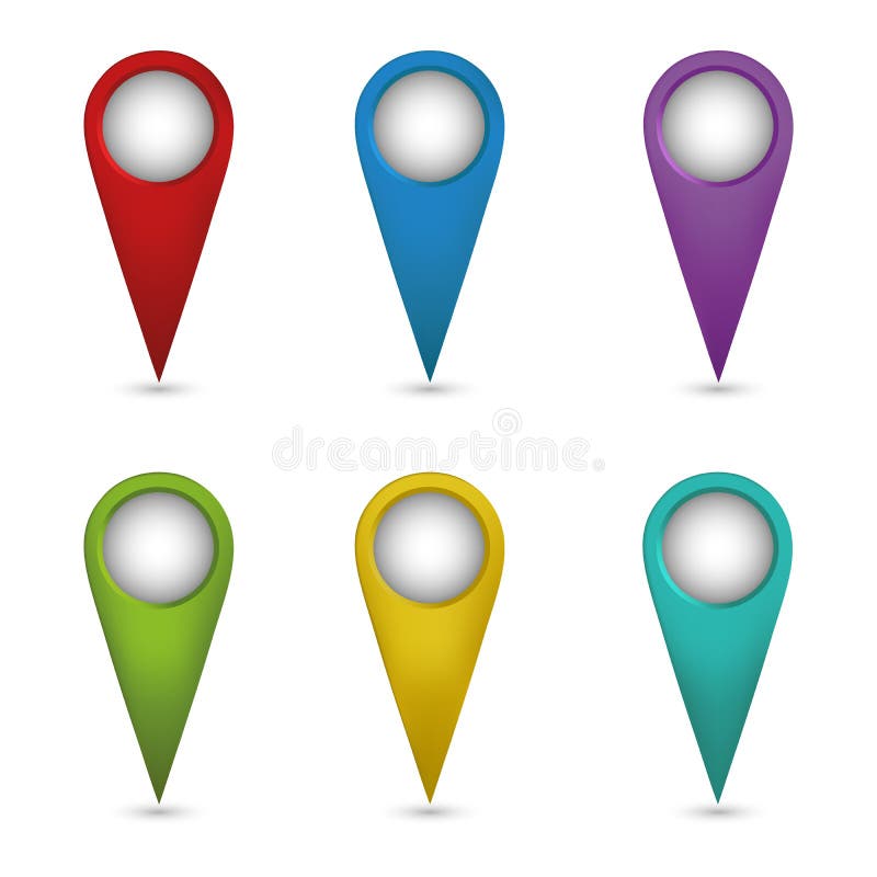 Vector map pointer. Set of map pin. Pointers. Vector illustration EPS10