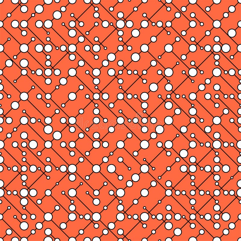 White dots thin line seamless pattern on red background. Abstract technology texture. Connected points network tech wrapping paper. Geometric simple wallpaper. White dots thin line seamless pattern on red background. Abstract technology texture. Connected points network tech wrapping paper. Geometric simple wallpaper