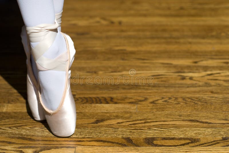 Ballet pointe shoes shot on a sunny day with shallow depth of field. Ballet pointe shoes shot on a sunny day with shallow depth of field.