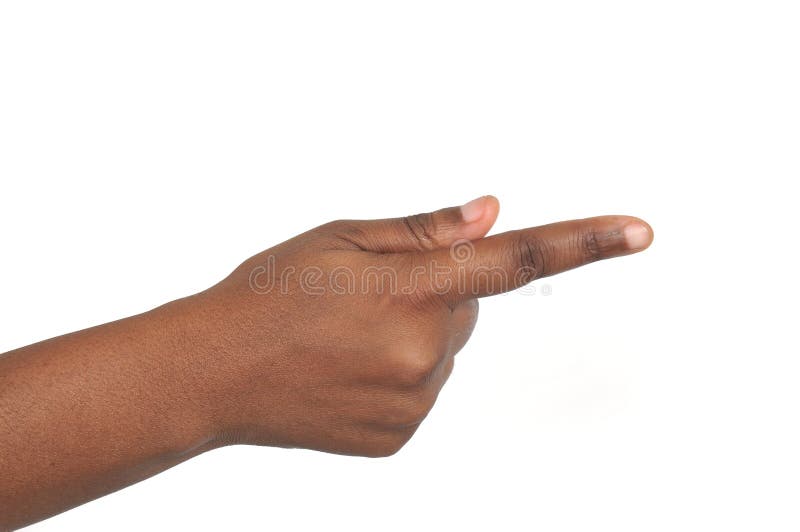 Pointing African hand stock photo. Image of background - 8217624