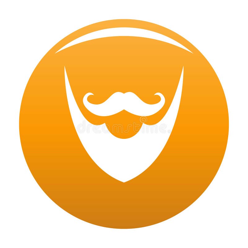 Pointing beard icon orange stock illustration. Illustration of swirl ...
