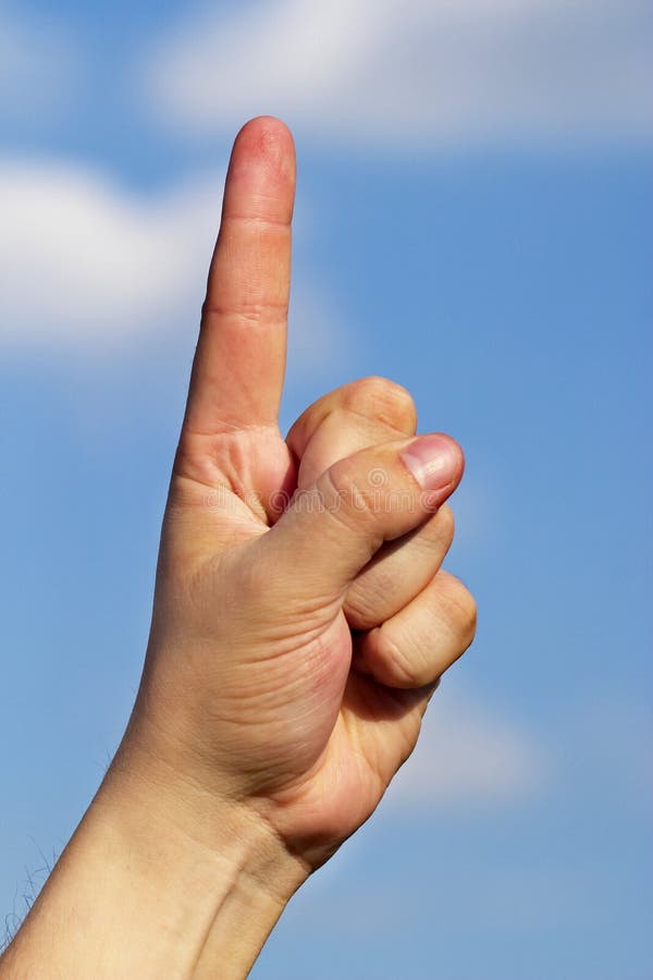 Pointing finger stock photography