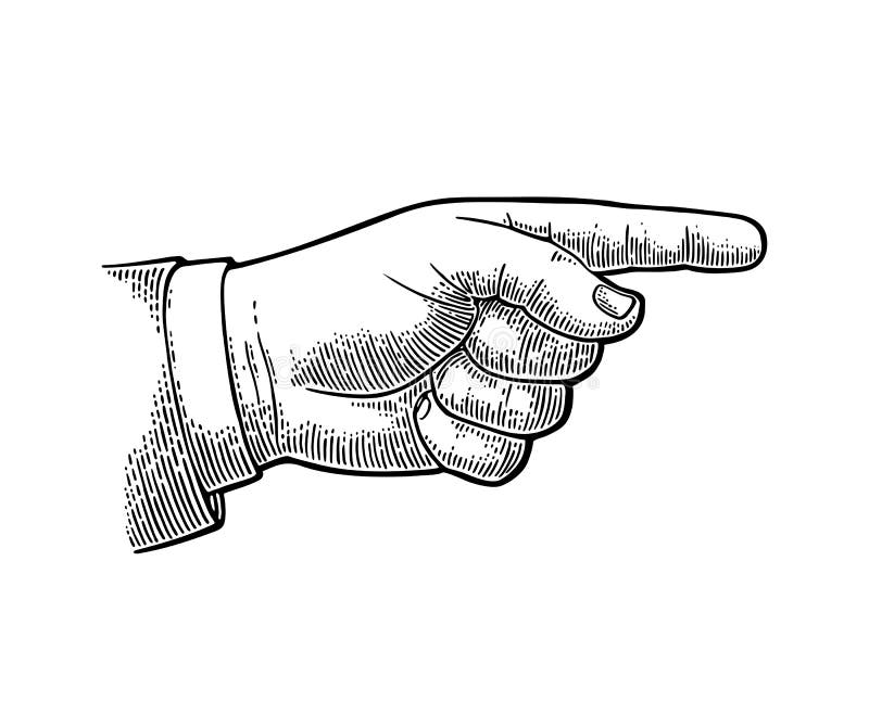 Deget arătător. semn manual pentru informații grafice despre afișele web vector illustration