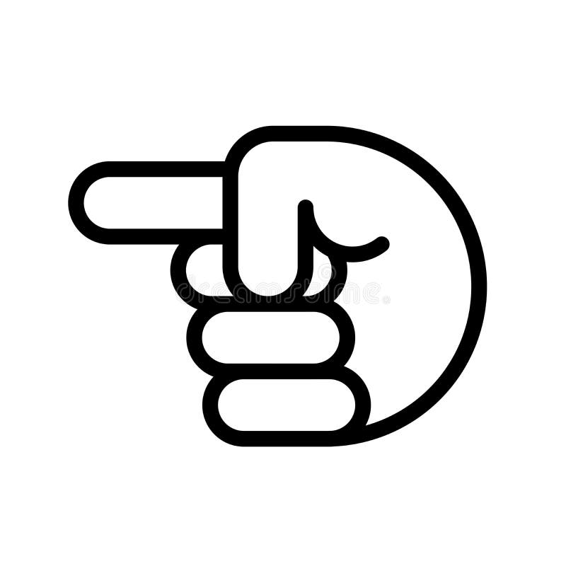 Pointing finger icon - guidance and direction sign