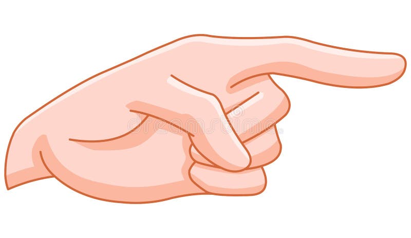 Pointing finger royalty free illustration
