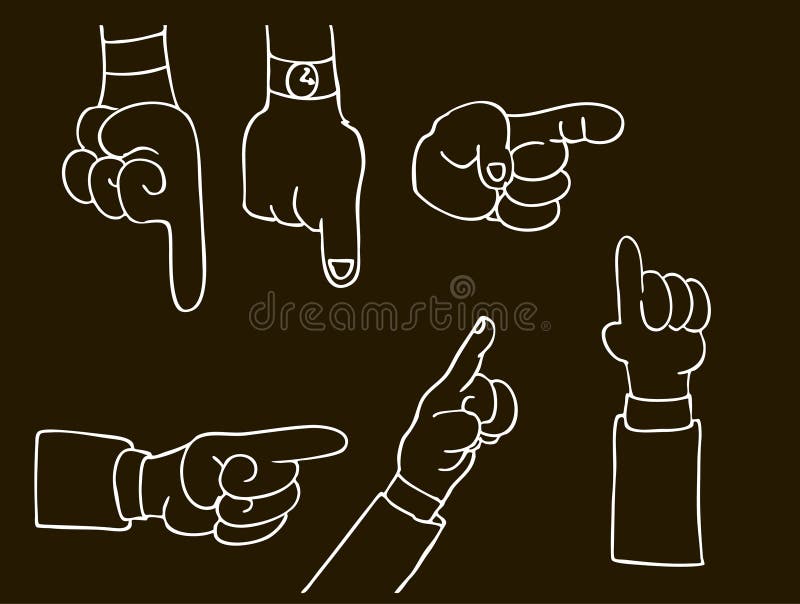 Pointing Hands royalty free illustration Pointing Hands royalty free illustration