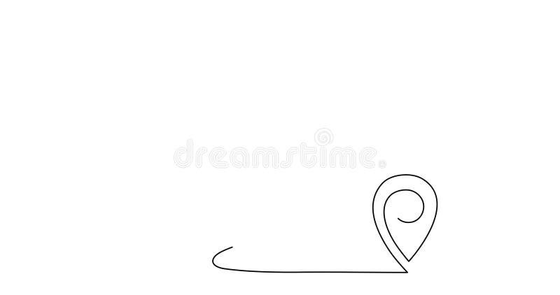 Pointing Location at Map One Line Art Animation,hand Drawn Way Destination  Continuous Contour Motion,trendy Self Drawing 4k Movie Stock Video - Video  of copy, guide: 275639079