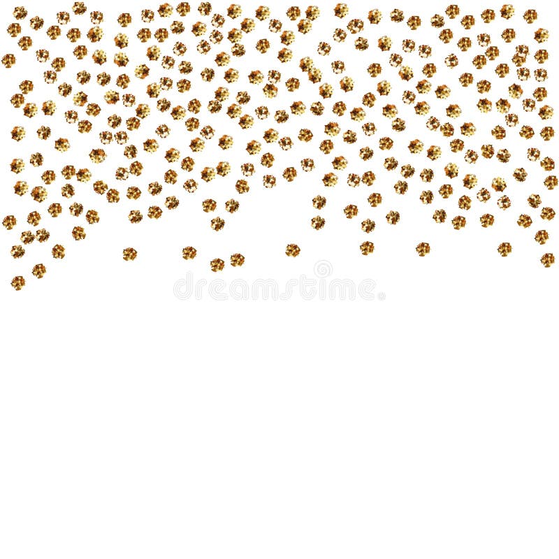 Points d'or d'isolement sur le fond blanc La célébration de confettis, décoration abstraite d'or en baisse pour la partie, annive illustration stock Points d'or d'isolement sur le fond blanc La célébration de confettis, décoration abstraite d'or en baisse pour la partie, annive illustration stock