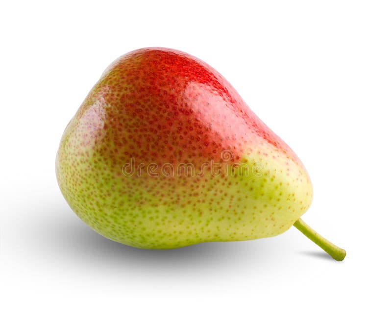 Poire rouge et verte d'isolement sur le fond blanc photographie stock Poire rouge et verte d'isolement sur le fond blanc photographie stock