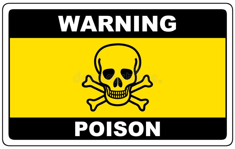 Poison, danger sign warning