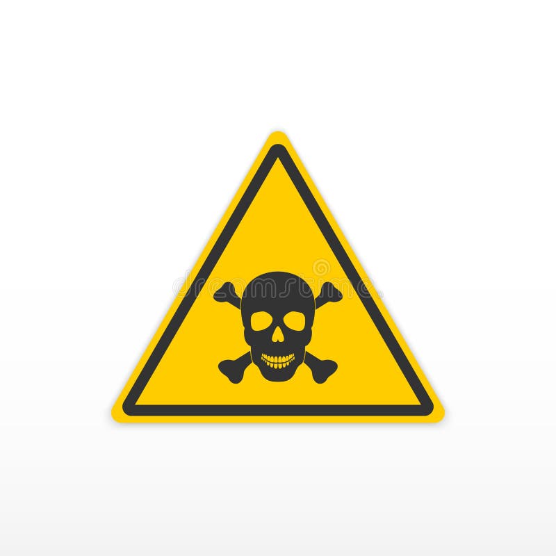 Poison de signe Signe toxique de danger Crâne et os Graphisme sur le fond blanc illustration stock Poison de signe Signe toxique de danger Crâne et os Graphisme sur le fond blanc illustration stock