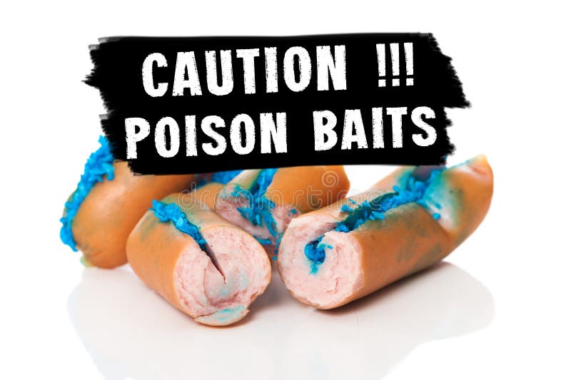 Poisoned Sausages on White Background Stock Photo Image of sausage