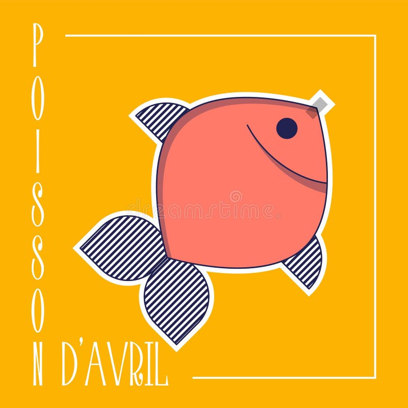 Poster Pesce-Poisson Poisson-Cartoon-Vector 