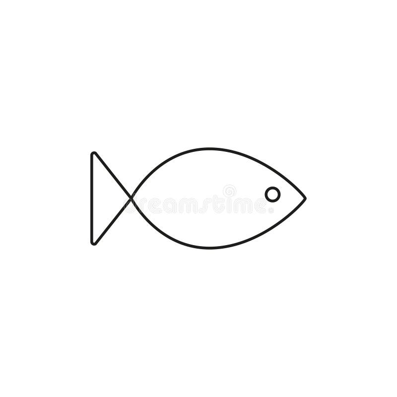 Poisson, nourriture, icône marine Illustration vectorielle, conception à plat illustration stock Poisson, nourriture, icône marine Illustration vectorielle, conception à plat illustration stock
