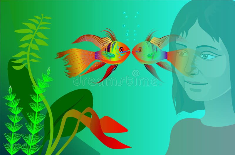 Poissons d'aquarium illustration libre de droits Poissons d'aquarium illustration libre de droits