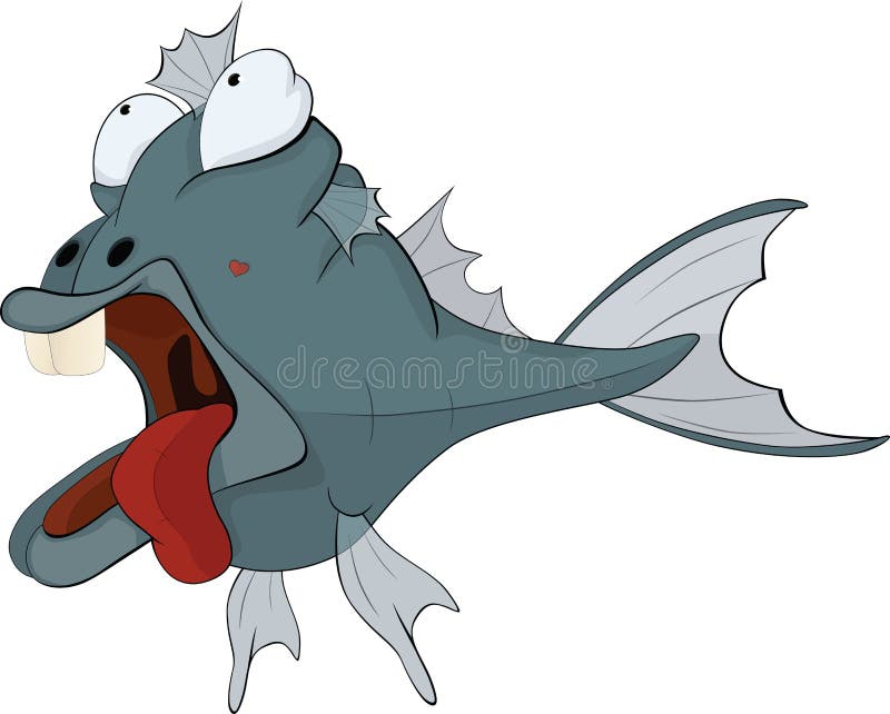 Poissons d'eau profonde. Dessin animé illustration libre de droits Poissons d'eau profonde. Dessin animé illustration libre de droits