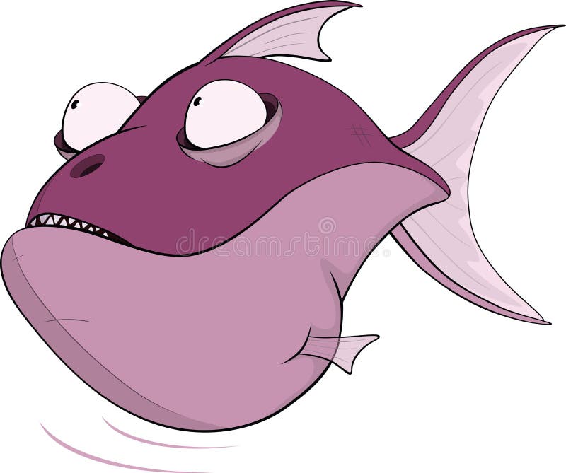 Poissons d'eau profonde. Dessin animé illustration stock Poissons d'eau profonde. Dessin animé illustration stock