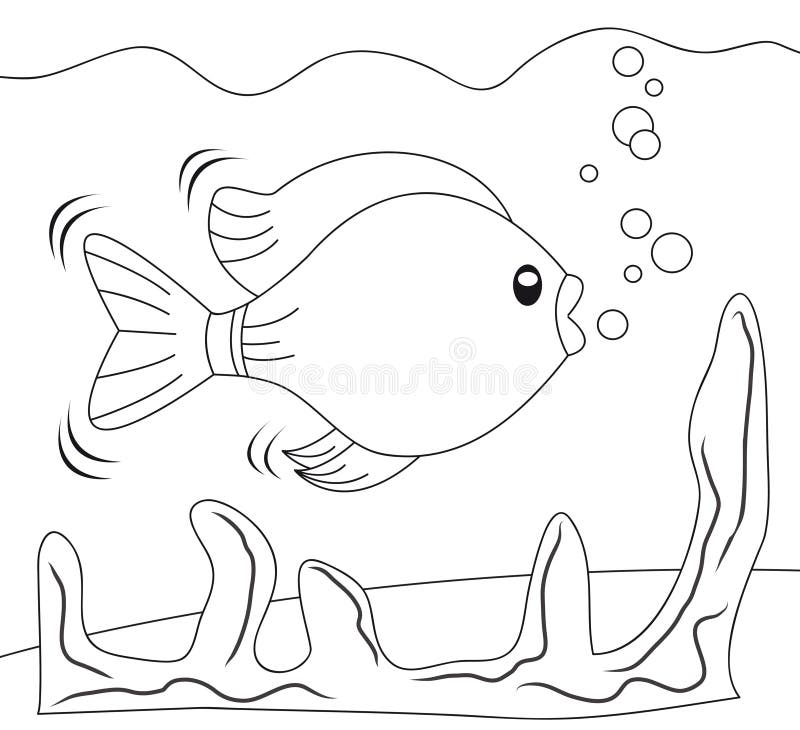Poissons dans l'aquarium illustration libre de droits Poissons dans l'aquarium illustration libre de droits