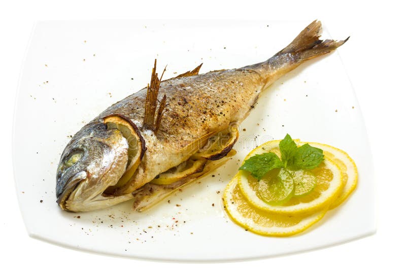 Poissons grillés image libre de droits Poissons grillés image libre de droits