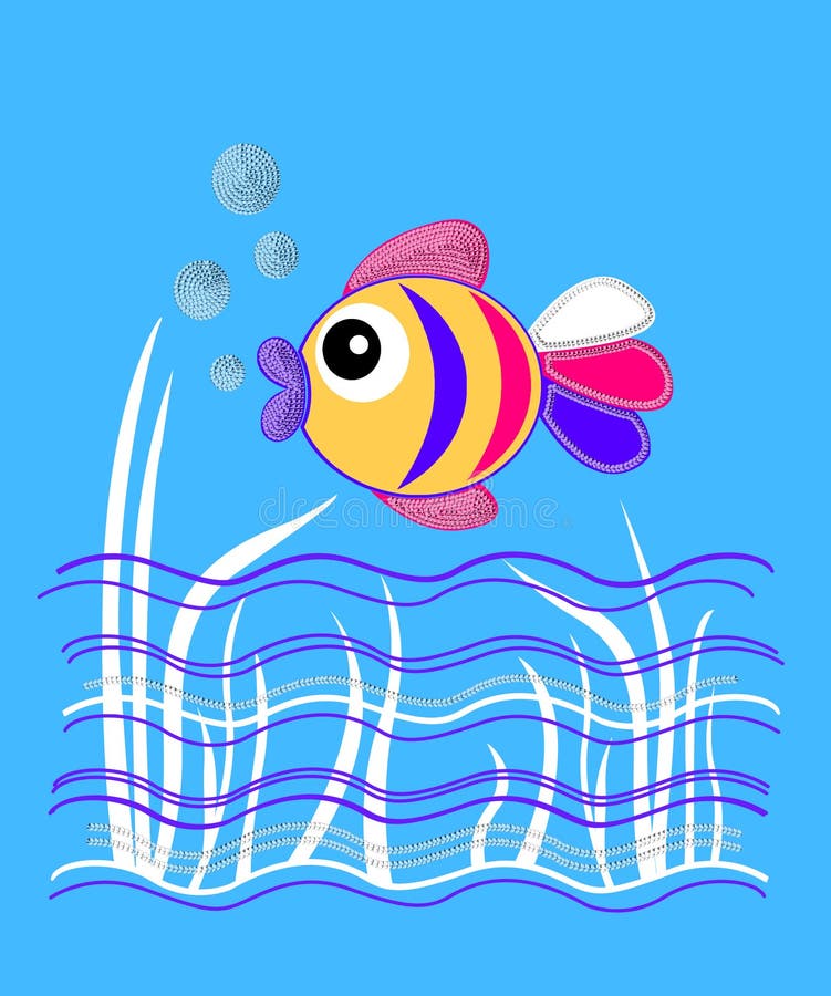 poissons sous-marins, graphiques pour des produits d'enfants illustration stock poissons sous-marins, graphiques pour des produits d'enfants illustration stock