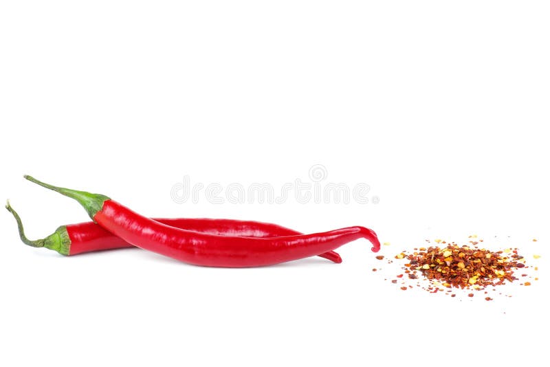 Poivrons de piment frais et grinded images libres de droits Poivrons de piment frais et grinded images libres de droits