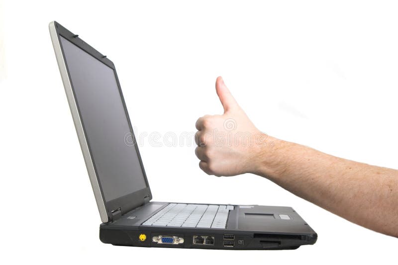 Pojedynczy laptopa notatnika była zdjęcia stock
