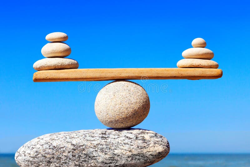 Pojęcie harmonia i równowaga Równowaga kamienie przeciw morzu