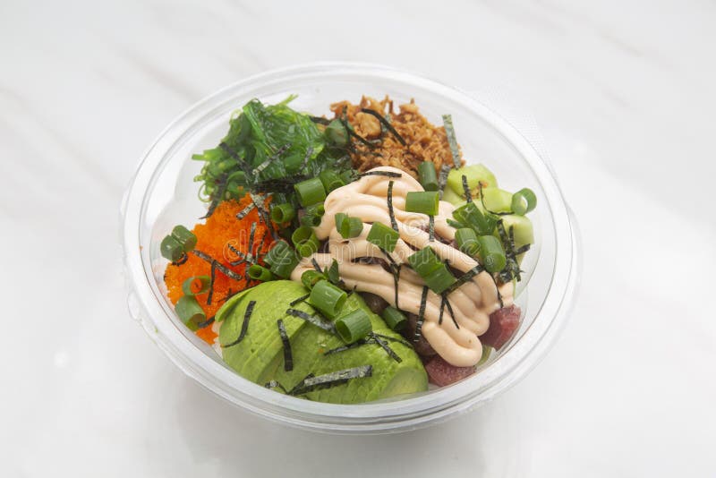 Poke Hawaiian Dish, Raw Fish Salad Served As an Appetizer or Main