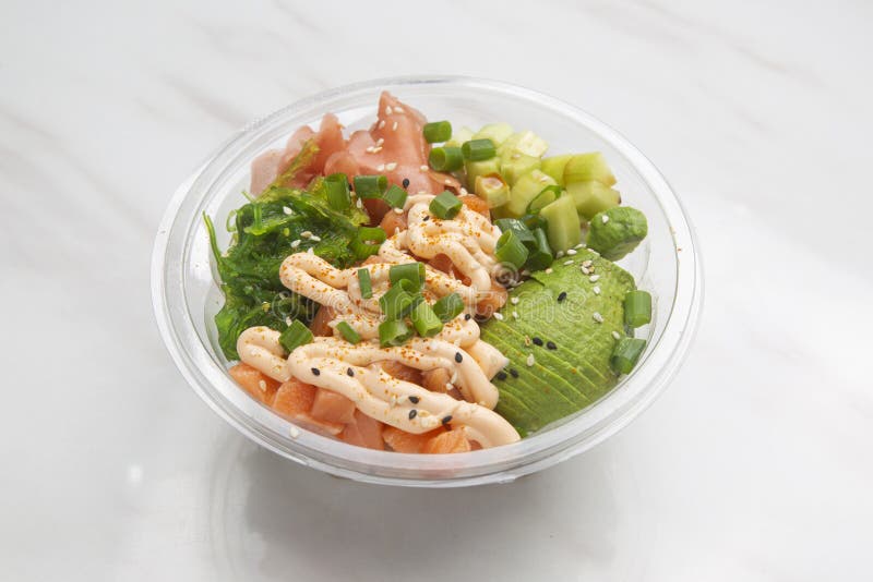 Poke Hawaiian Dish, Raw Fish Salad Served As an Appetizer or Main