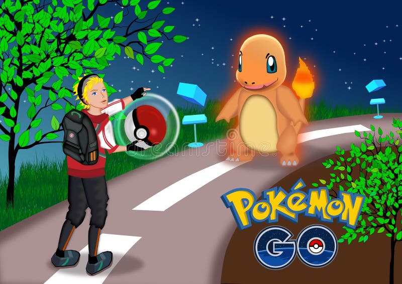 Pokemon go vector illustration