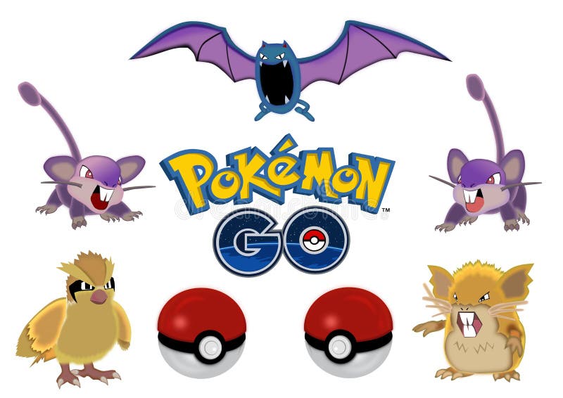 Pokemon go royalty free illustration