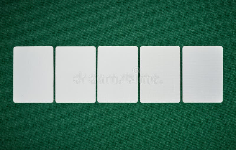 Poker blank cards on table stock image. Image of gaming 60703517
