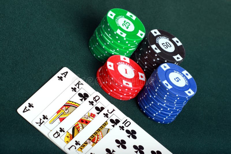 Poker Cards and Chips Closeup Stock Photo Image of fortune, addiction