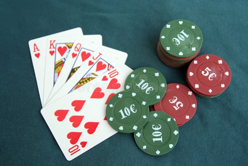 Poker Cards and Chips. Poker Game. Stock Photo Image of casino, blue