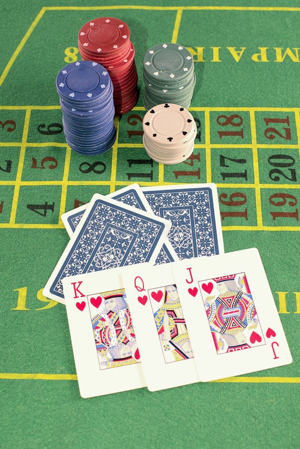 Poker cards with chips stock photo. Image of game, chips 59611124