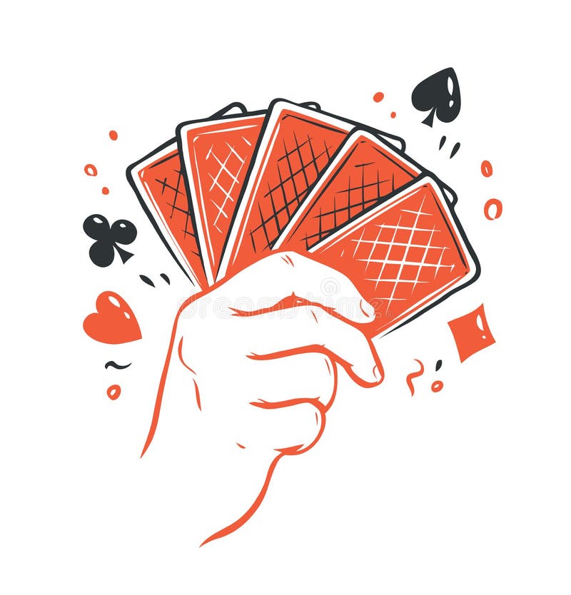 Poker Cards in Hand. Straight Flush, Casino Symbol Vector Stock  Illustration - Illustration of gamble, objects: 207727048