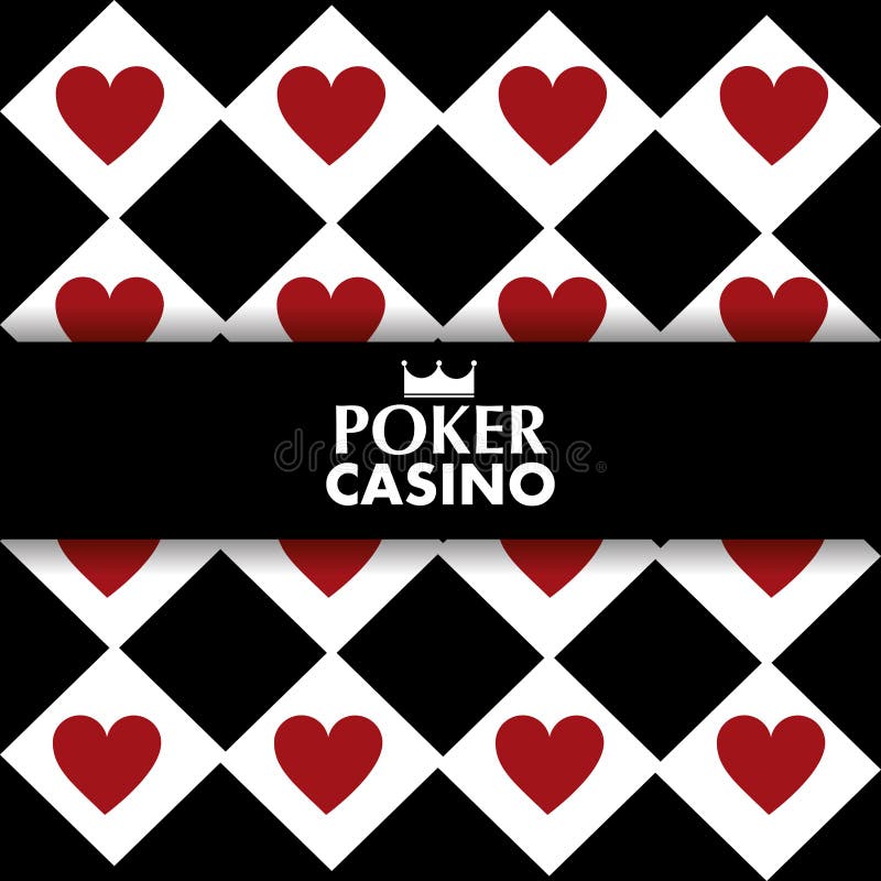 Poker casino hearts poster geometric design royalty free illustration Poker casino hearts poster geometric design royalty free illustration