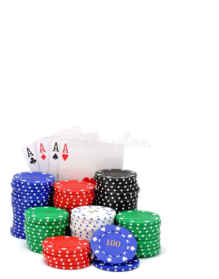 Poker chips and cards royalty free stock images