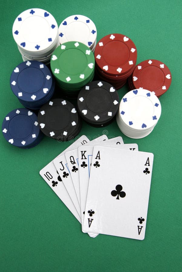 Poker chips and cards