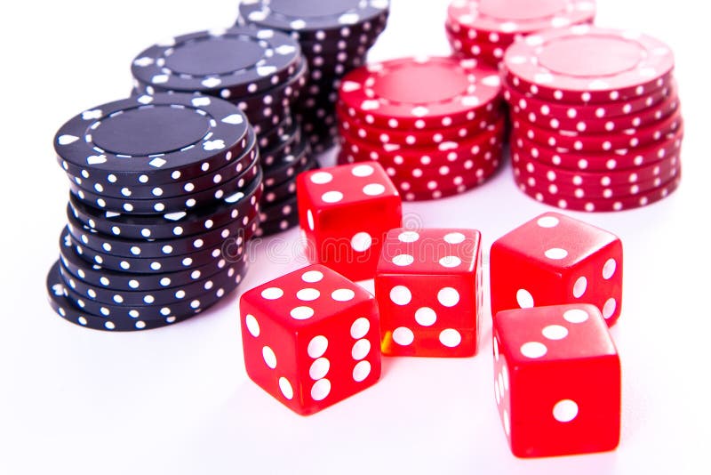 Poker chips and dice stock image. Image of vegas, chips 12262595
