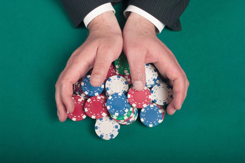 Poker chips stock image. Image of leisure, hand, luck 71447337