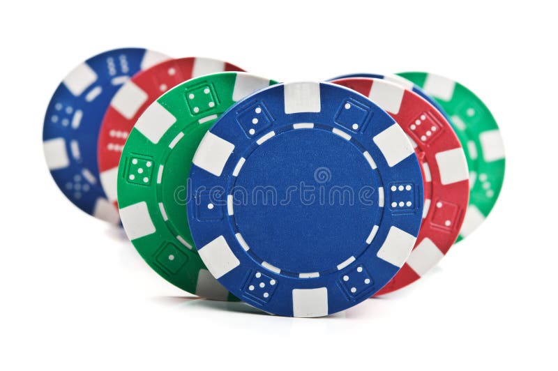 Five poker chips stock image. Image of casino, colorful 18446539