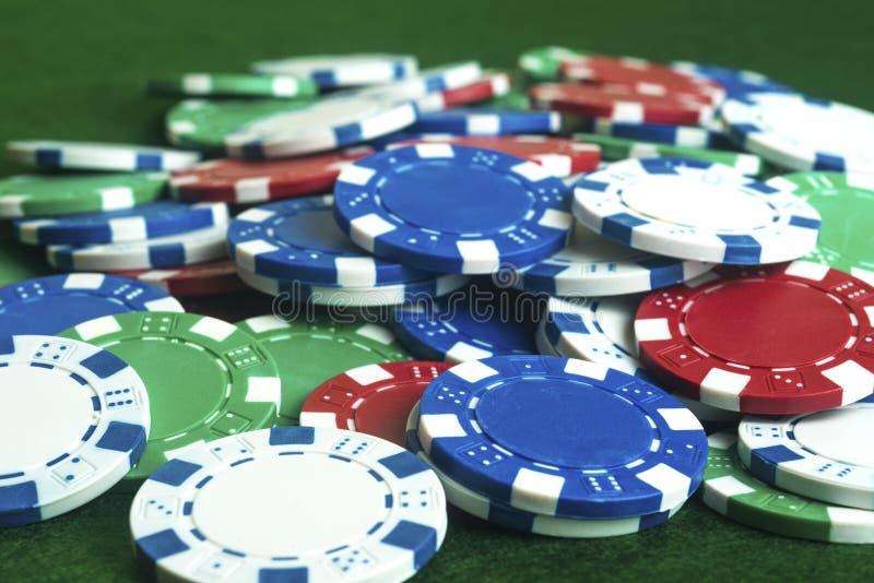 Poker Chips Loose Pile Stock Photo Image 55587438