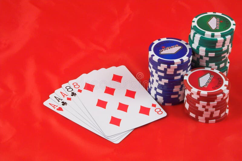 Poker Chips and Playing Cards Stock Image Image of deal, spades 2040495